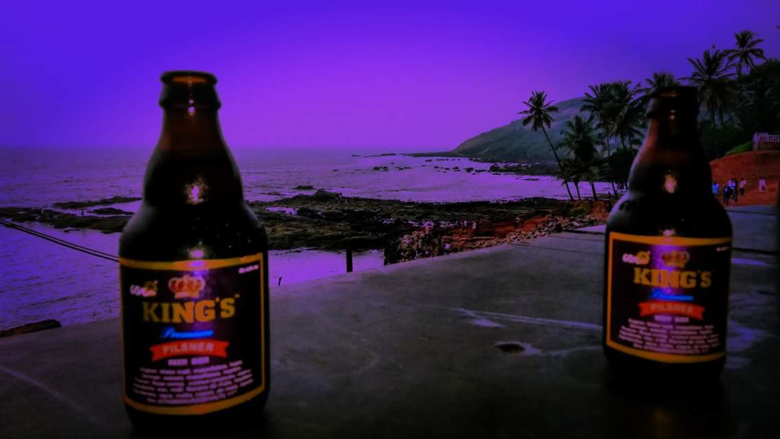 The essence of Goa- Kings beer enjoyed at the Anjuna Beach