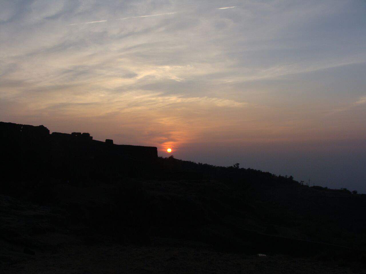 A sunset at Raigad in Konkan