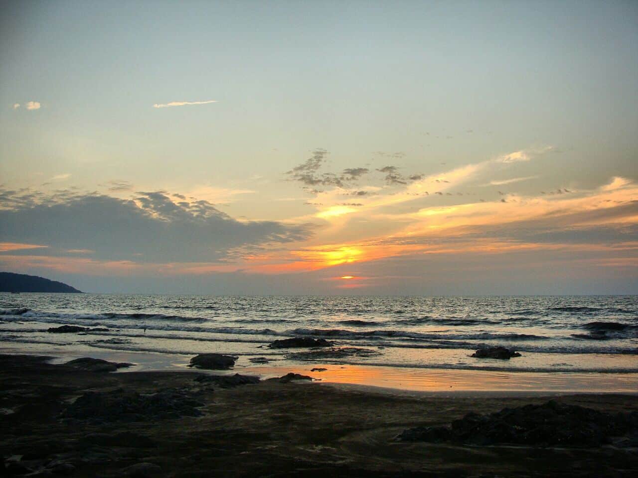 Sunset at Ladghar beach in Konkan