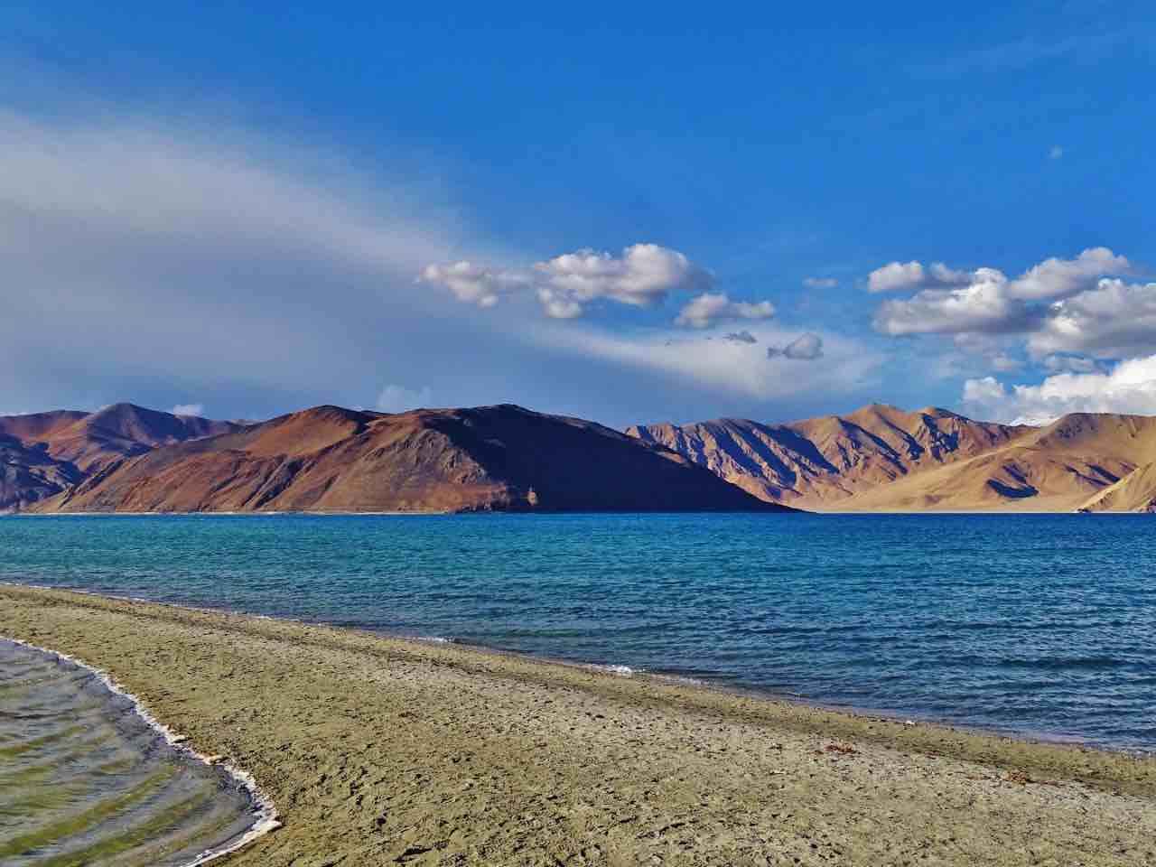 The picturesque Pangong Lake, Ladakh