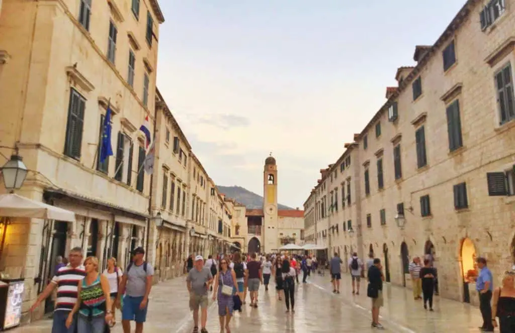 Stradun or the main street in the Old Town of Dubrovnik