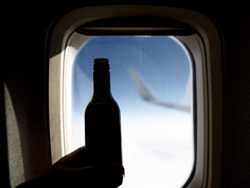 Alcohol on a domestic flight