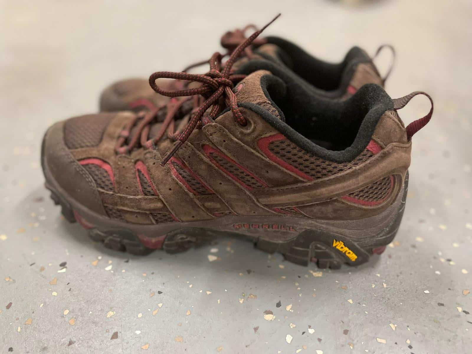 My Merrell Moab 2 Vents after rigorous use - Best Hiking Shoes under 100 dollars