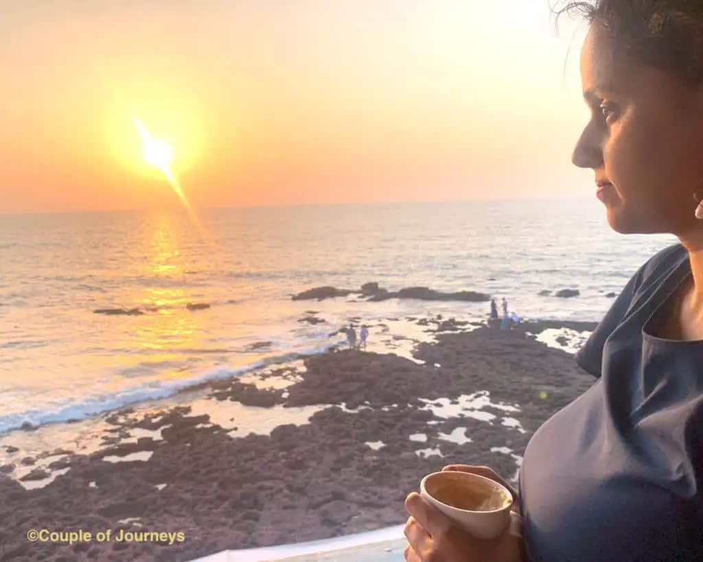 Balcony overlooking Anjuna beach