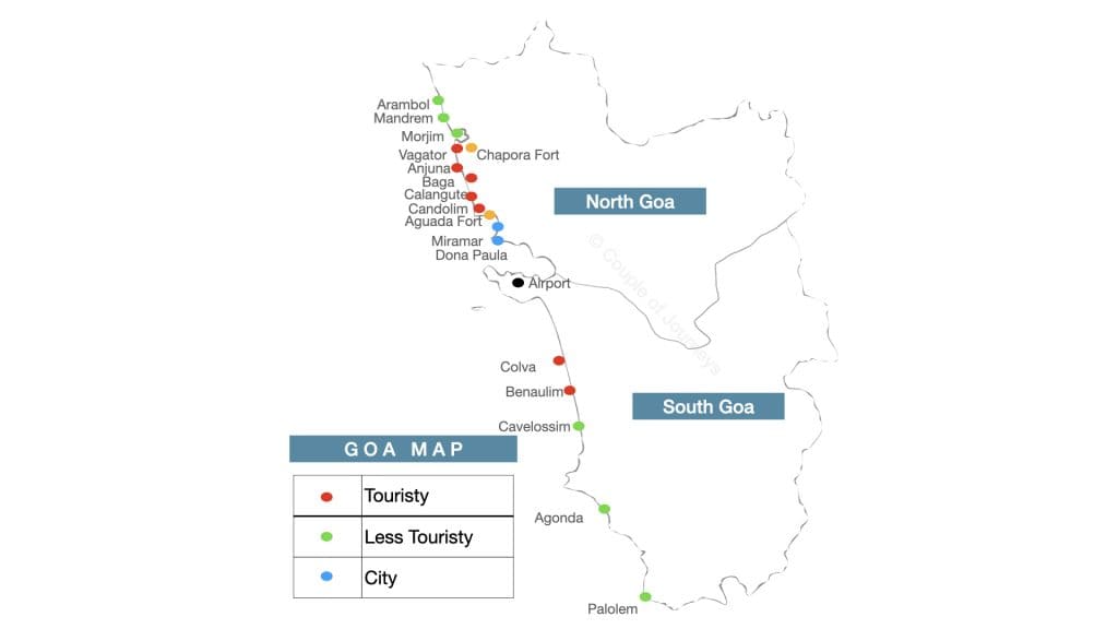 tourist map of south goa