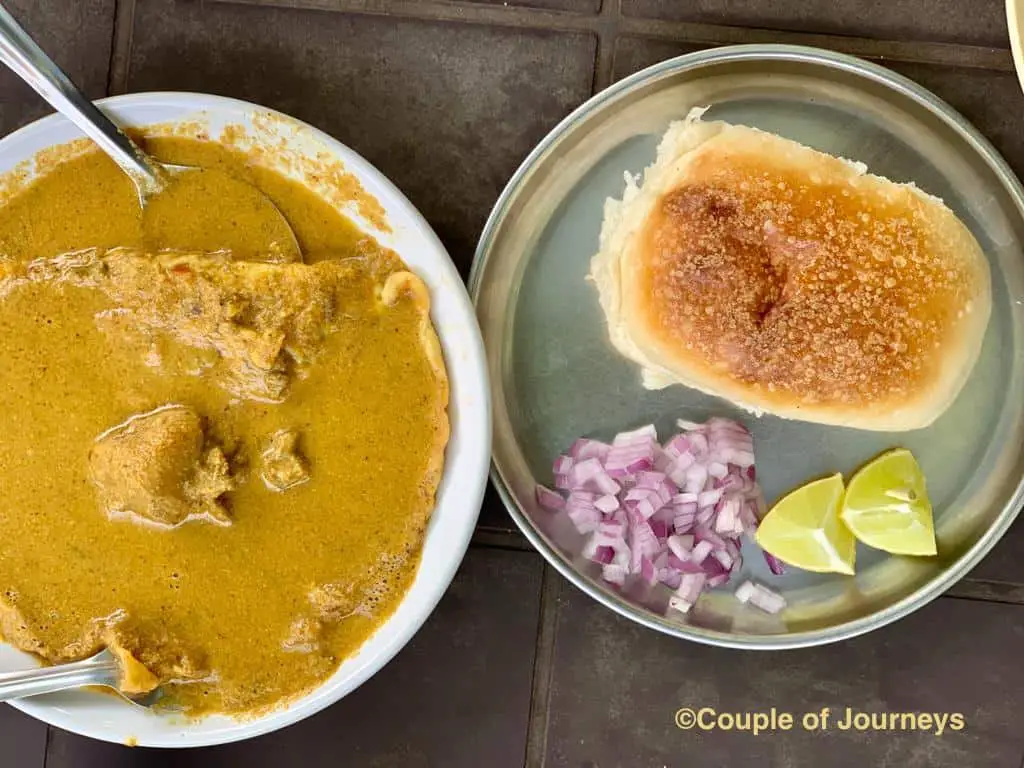 Ros Omelette at a street vendor near Calangute Goa