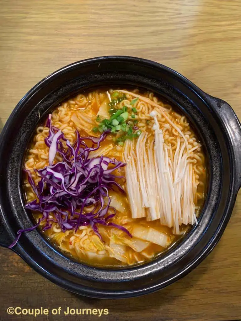 Food at a local restaurant in Vietnam