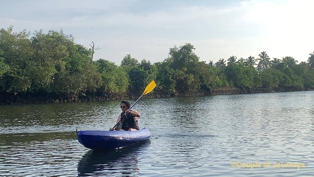 Vrushali Kayaking at Baga river