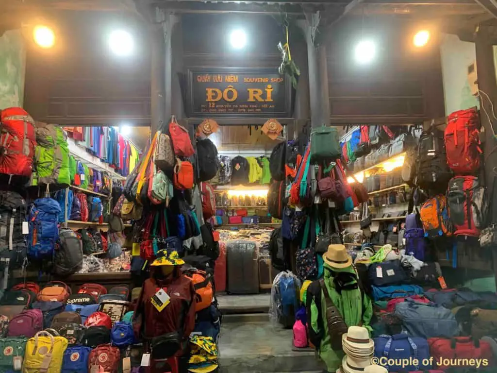 What to buy in Vietnam - a bag shop in Vietnam