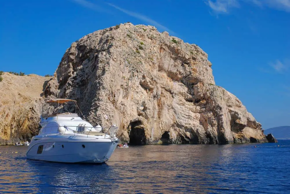 Blue cave near Dubrovnik by boat