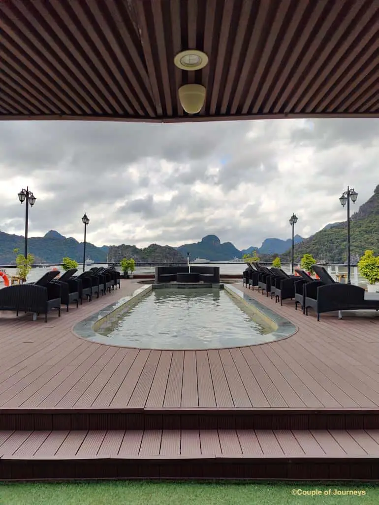 Deck at Halong Bay cruise