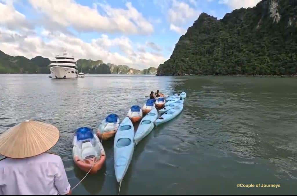 Kayaking at Halong Bay