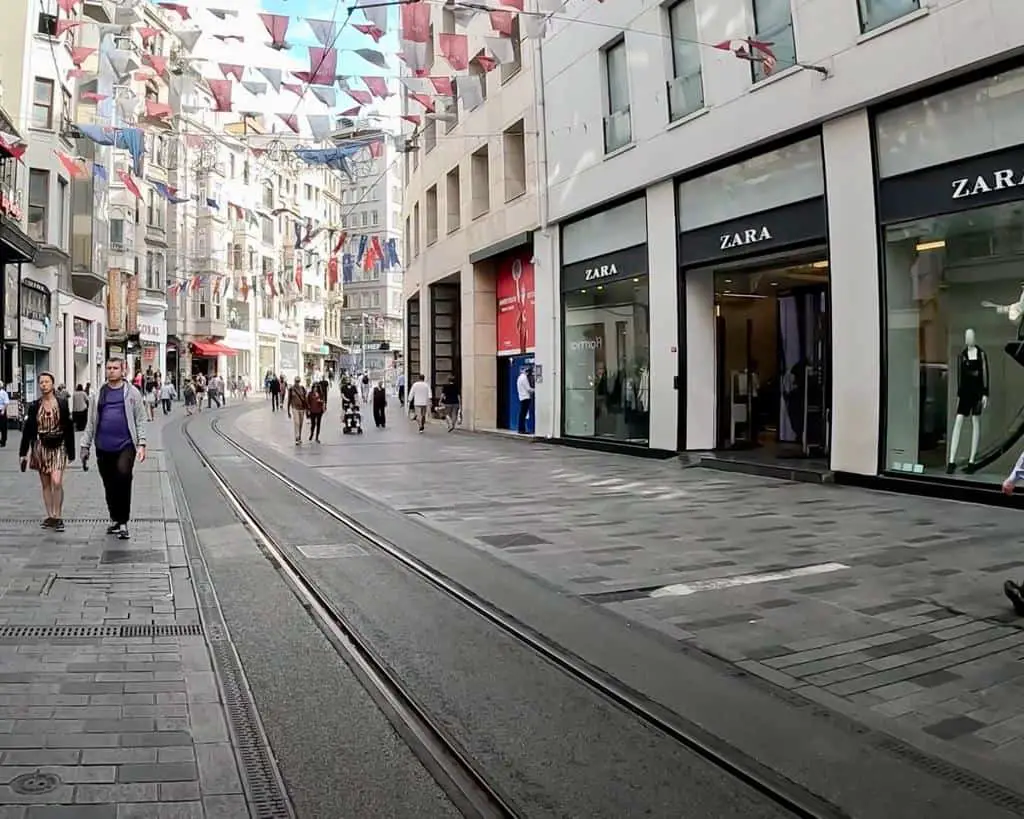 One of the many retail shops on Istiklal Street near Taksim, Beyoglu