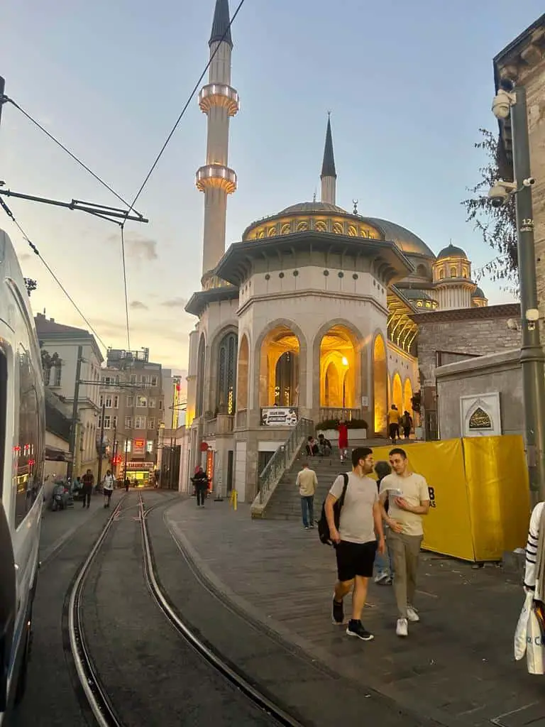 Taksim square at twilight