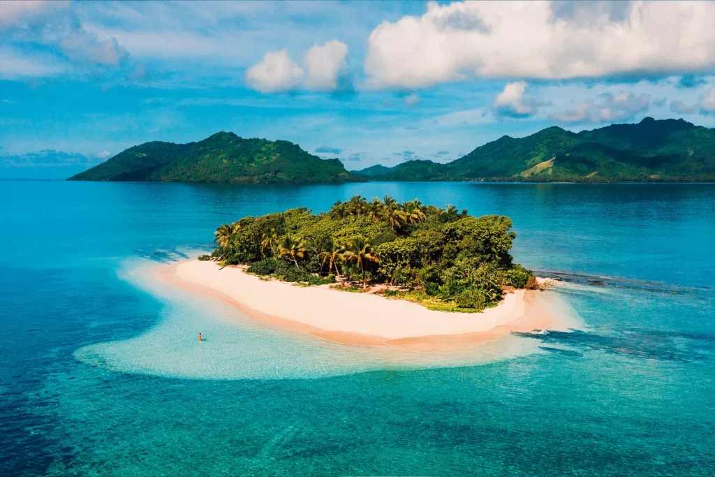 The emerald color waters and sunny weather of Fiji will elevate your island honeymoon. 