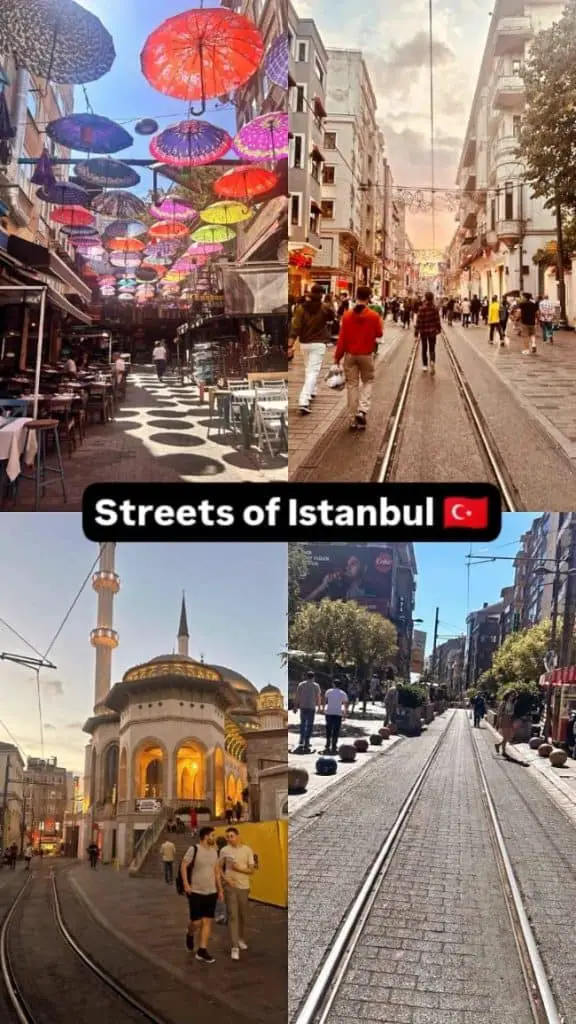 A collage of the vibrant streets of Istanbul. A unique Instagram story idea for Istanbul